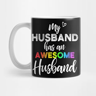 My husband has an awesome husband LGBT Gay Wedding Mug